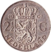 2½ Gulden - Juliana, Netherlands, 1959-1966 reverse image
