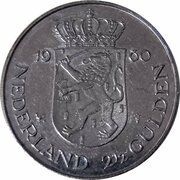 2½ Gulden - Beatrix Investiture of New Queen, Netherlands, 1980 reverse image