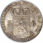3 Gulden - Willem I, Netherlands, 1817-1832 reverse image