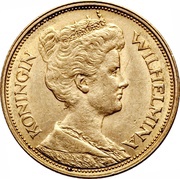 5 Gulden - Wilhemina obverse image