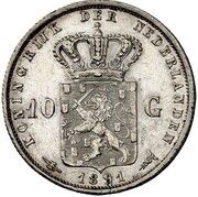 10 Gulden - Wilhelmina Pattern, Netherlands, 1891 reverse image