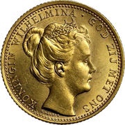 10 Gulden - Wilhelmina I obverse image