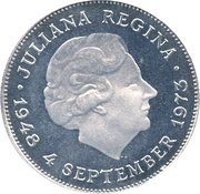 10 Gulden - Juliana Anniversary of Reign obverse image