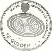 10 Gulden - Beatrix Millennium, Netherlands, 1999 reverse image