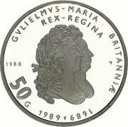 50 Gulden - Beatrix William and Mary, Netherlands, 1988 reverse image