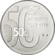 50 Gulden - Beatrix Anniversary of Liberation, Netherlands, 1995 reverse image