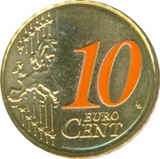 10 Euro Cents - Beatrix 2nd map; 2012 European Soccer Championship reverse image