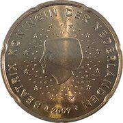 20 Euro Cents - Beatrix 2nd map obverse image