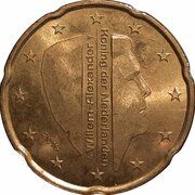 20 Euro Cents - Willem-Alexander 2nd map obverse image