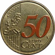 50 Euro Cents - Willem-Alexander 2nd map; birthday of Willem-Alexander, Netherlands, 2017 reverse image
