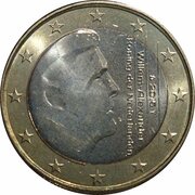 1 Euro - Willem-Alexander 2nd map obverse image