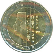 2 Euros - Beatrix 1st map obverse image