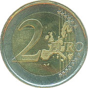 2 Euros - Beatrix 1st map reverse image