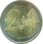 2 Euros - Beatrix 2nd map reverse image
