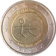 2 Euros - Beatrix 10 Years of EMU obverse image