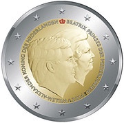 2 Euros - Willem-Alexander Accession; Coloured obverse image