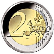 2 Euros - Willem-Alexander Accession; Coloured reverse image