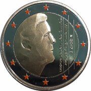 2 Euros - Willem-Alexander 50th Birthday; Coloured obverse image