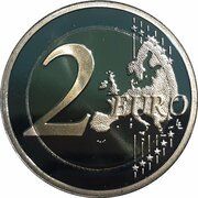 2 Euros - Willem-Alexander 50th Birthday; Coloured, Netherlands, 2017 reverse image