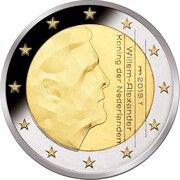 2 Euro - Willem-Alexander The Hague yellow star; Coloured obverse image