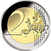 2 Euros - Willem-Alexander Maastricht red star; Coloured, Netherlands, 2019 reverse image