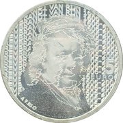 5 Euros - Beatrix Rembrandt, Netherlands, 2006 reverse image