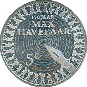 5 Euros - Beatrix Max Havelaar, Netherlands, 2010 reverse image