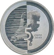 5 Euros - Beatrix Waterland, Netherlands, 2010 reverse image
