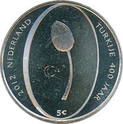 5 Euros - Beatrix Tulip, Netherlands, 2012 reverse image