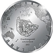 5 Euros - Beatrix Grachtengordel, Netherlands, 2012 reverse image