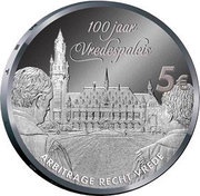 5 Euros - Willem-Alexander 100 years of the Peace Palace reverse image