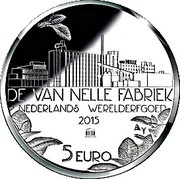 5 Euros - Willem Alexander Van Nellefabriek, Netherlands, 2015 reverse image