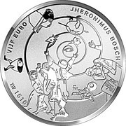 5 Euros - Willem-Alexander Jheronimus Bosch, Netherlands, 2016 reverse image