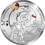 5 Euros - Willem-Alexander Jheronimus Bosch, Netherlands, 2016 reverse image