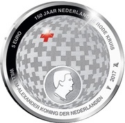 5 Euros - Willem-Alexander Red Cross; Silver, Netherlands, 2017 reverse image