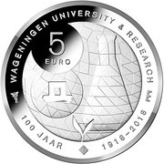 5 Euros - Willem-Alexander Wageningen, Netherlands, 2018 reverse image