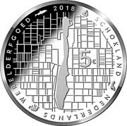 5 Euros - Willem-Alexander Schokland, Netherlands, 2018 reverse image