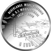 5 Euros - Willem-Alexander Woudagemaal, Netherlands, 2020 reverse image