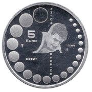 5 Euros Willem Alexander Anton Geesink reverse image