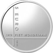 5 Euros - Willem-Alexander Piet Mondriaan, Netherlands, 2022 reverse image