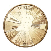 10 Euros - Beatrix Architecture of Netherlands, Netherlands, 2008 reverse image