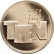 10 Euros - Beatrix Beeldhouwkunst, Netherlands, 2012 reverse image
