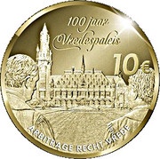 10 Euros - Willem-Alexander Peace Palace, Netherlands, 2013 reverse image