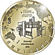 10 Euros - Willem-Alexander Rietveld Schröderhuis, Netherlands, 2013 reverse image