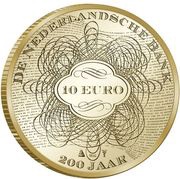 10 Euros - Willem-Alexander 200th anniversary of The Dutch Bank, Netherlands, 2014 reverse image
