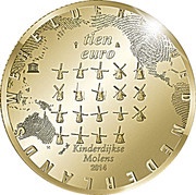 10 Euros - Willem-Alexander Kinderdijk, Netherlands, 2014 reverse image