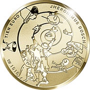 10 Euros - Willem-Alexander Jheronimus Bosch, 500th Anniversary, Netherlands, 2016 reverse image