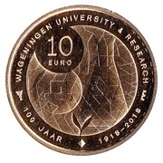10 Euros - Willem-Alexander University of Wageningen, Netherlands, 2018 reverse image