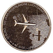 10 Euros Aviation, Netherlands, 2019 reverse image