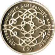 50 Euros - Willem-Alexander 50th Birthday, Netherlands, 2017 reverse image